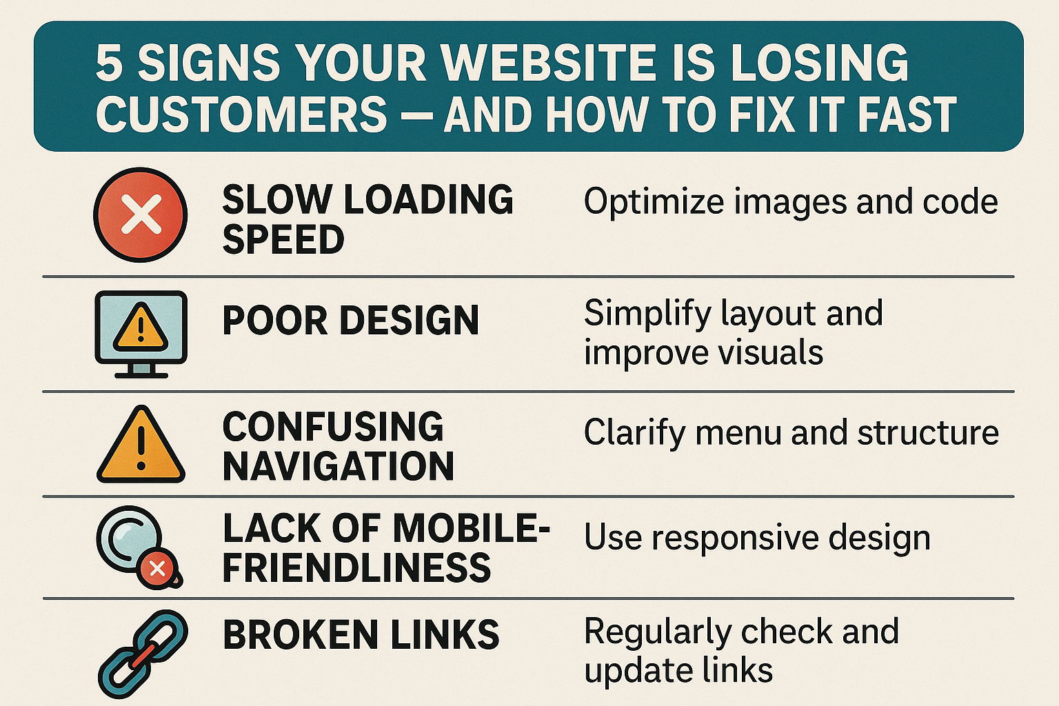 5 Signs Your Website Is Losing Customers – And How to Fix It Fast